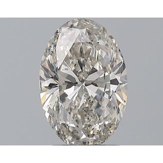 1.7 Carat Oval H SI2 - VG EX GIA Natural Diamond