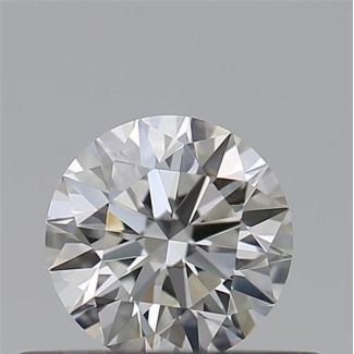 0.35 Carat Round H VVS2 EX GIA Natural Diamond