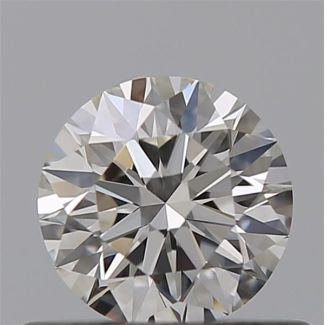 0.43 Carat Round F VVS2 EX IGI Natural Diamond