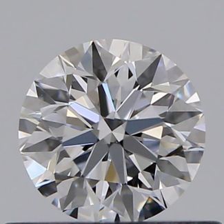 0.41 Carat Round D VVS2 EX GIA Natural Diamond