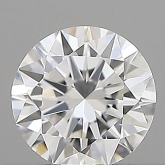 0.19 Carat Round D VVS2 EX GIA Natural Diamond