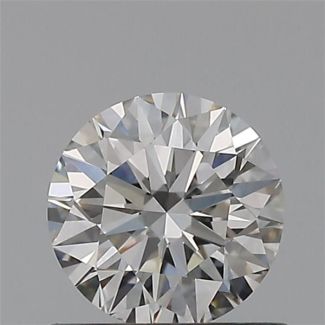 0.61 Carat Round H VVS2 EX GIA Natural Diamond