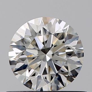 0.50 Carat Round H VVS1 EX GIA Natural Diamond