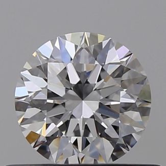 0.52 Carat Round D VVS2 EX GIA Natural Diamond