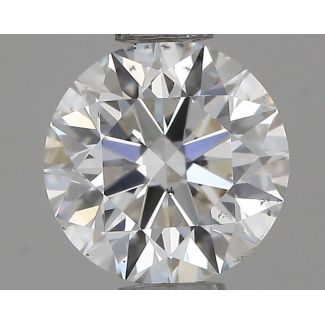 0.56 Carat Round H SI1 EX GIA Natural Diamond