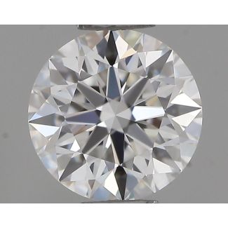 0.41 Carat Round E VVS2 EX GIA Natural Diamond