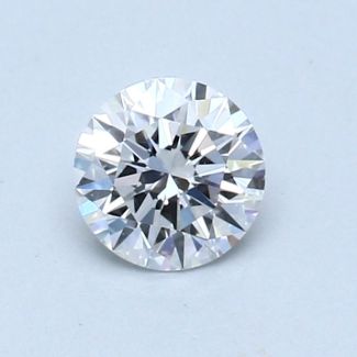 0.51 Carat Round D VVS2 EX VG GIA Natural Diamond