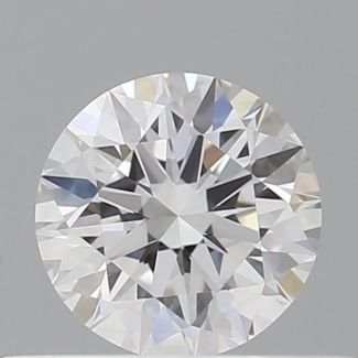 0.42 Carat Round D VVS2 EX GIA Natural Diamond