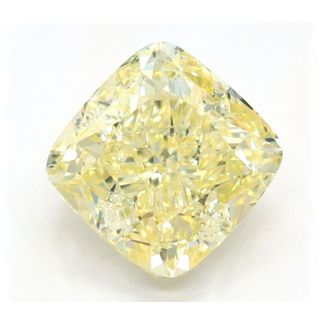 1.01 Carat Cushion Modified Fancy Light  Yellow IF - EX VG GIA Natural Diamond