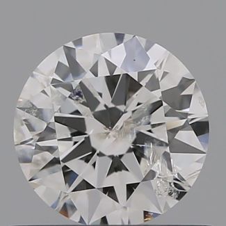 0.51 Carat Round F I2 EX GIA Natural Diamond