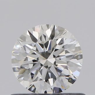 0.52 Carat Round H VVS2 EX VG GIA Natural Diamond