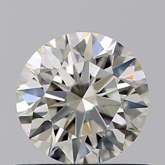 0.60 Carat Round K VVS2 EX GIA Natural Diamond