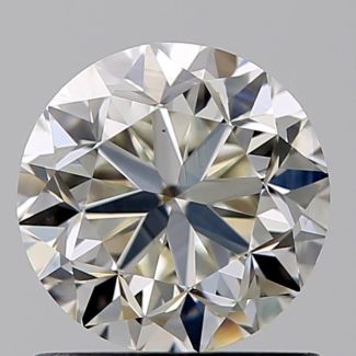 1.00 Carat Round J VS2 GD EX GIA Natural Diamond