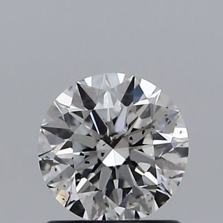 0.90 Carat Round F SI2 EX GIA Natural Diamond