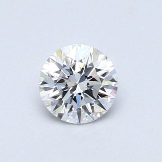 0.41 Carat Round D VVS1 VG EX GIA Natural Diamond