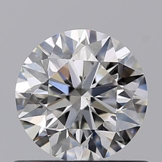 0.60 Carat Round F SI1 EX VG GIA Natural Diamond