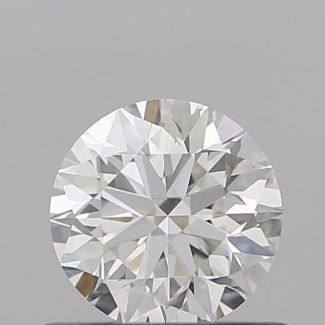 0.6 Carat Round F VVS1 VG EX GIA Natural Diamond