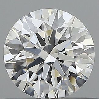 0.41 Carat Round D VVS2 EX GIA Natural Diamond