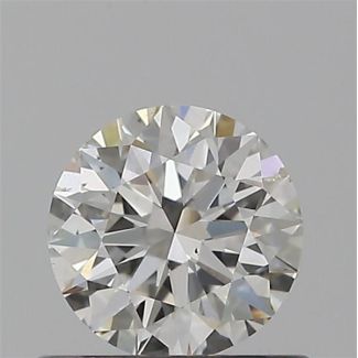 0.50 Carat Round H SI1 EX GIA Natural Diamond