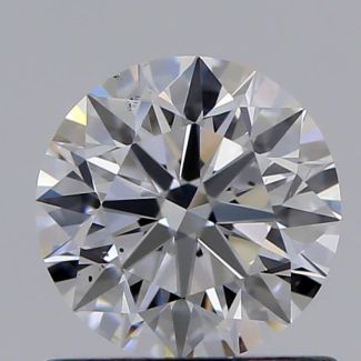 0.71 Carat Round D VS2 EX GIA Natural Diamond