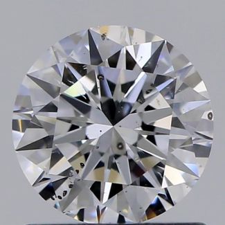 0.80 Carat Round D SI2 EX GIA Natural Diamond