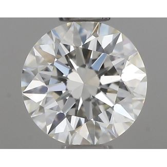 0.51 Carat Round G VVS2 EX IGI Natural Diamond