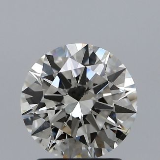 1.50 Carat Round J SI1 EX GIA Natural Diamond