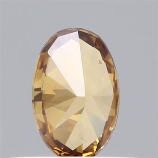 0.39 Carat Oval Fancy Brown Yellow SI1 - GD F GIA Natural Diamond