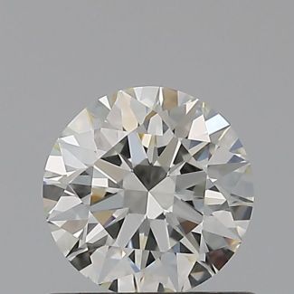 0.61 Carat Round H VVS1 EX GIA Natural Diamond