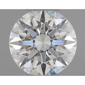 0.53 Carat Round H SI1 EX IGI Natural Diamond