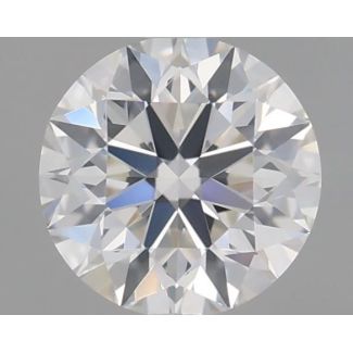 0.42 Carat Round F VVS2 EX IGI Natural Diamond