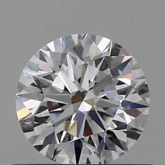 0.6 Carat Round E VVS1 EX GIA Natural Diamond