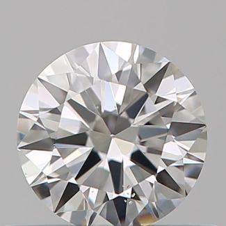 0.40 Carat Round F SI1 EX GIA Natural Diamond