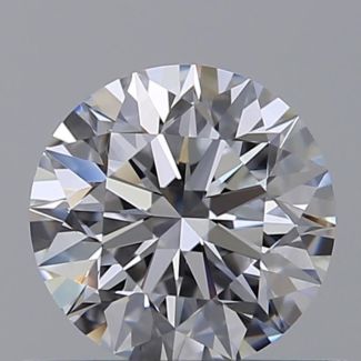 0.6 Carat Round D VVS2 EX GIA Natural Diamond