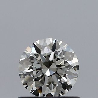 0.55 Carat Round J VVS1 EX GIA Natural Diamond