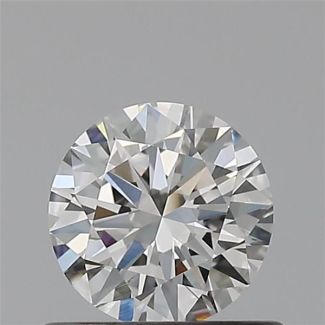 0.50 Carat Round H VVS2 EX VG GIA Natural Diamond