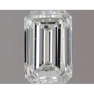 0.37 Carat Emerald F SI1 - EX GD GIA Natural Diamond