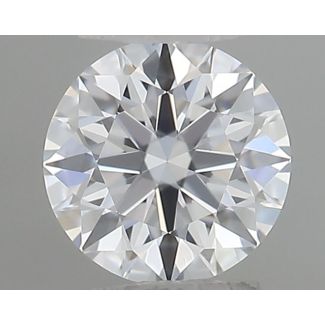 0.18 Carat Round D VVS2 EX GIA Natural Diamond