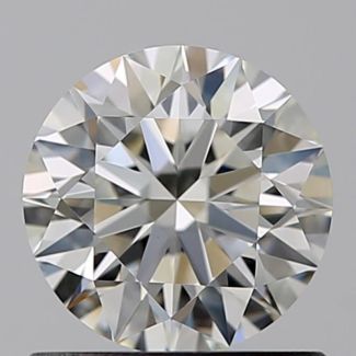 0.70 Carat Round J VVS2 EX VG GIA Natural Diamond