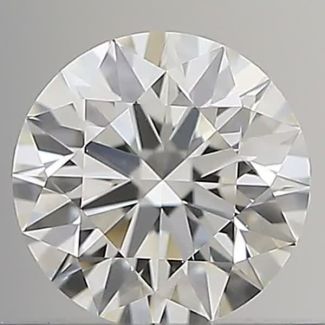 0.40 Carat Round H VVS1 EX GIA Natural Diamond