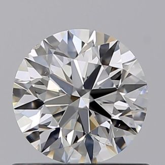 0.60 Carat Round F SI1 EX GIA Natural Diamond