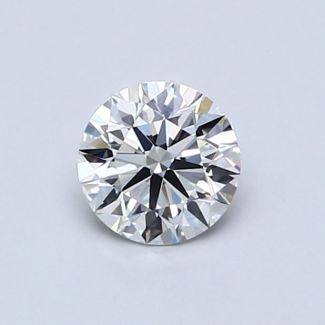 0.61 Carat Round F VVS2 EX GIA Natural Diamond