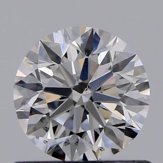 0.62 Carat Round F SI1 EX GIA Natural Diamond