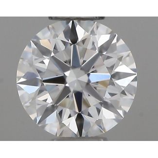 0.34 Carat Round G VVS2 EX IGI Natural Diamond