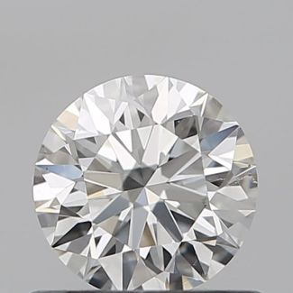 0.6 Carat Round F SI1 EX GIA Natural Diamond