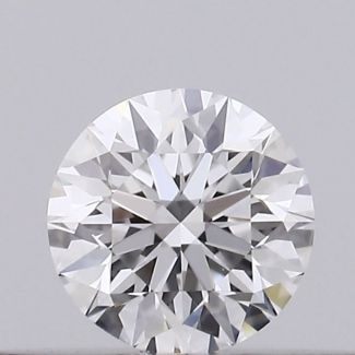 0.18 Carat Round D VVS2 EX GIA Natural Diamond