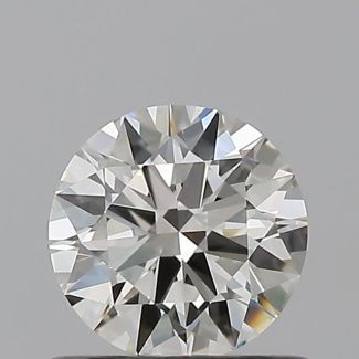 0.6 Carat Round H VVS2 EX IGI Natural Diamond