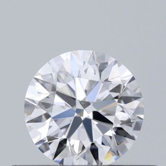 0.40 Carat Round D VVS2 EX VG GIA Natural Diamond