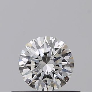 0.37 Carat Round F VVS1 EX GIA Natural Diamond