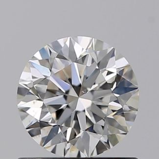 0.70 Carat Round F SI1 VG EX GIA Natural Diamond